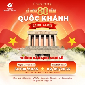 THÔNG  BÁO NGHỈ LỄ QUỐC KHÁNH 2/9
